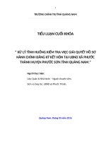 bài tiểu luận tinh huống tư pháp cấp xã QLNN ngạch chuyên viên.