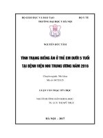 Tình trạng biếng ăn ở trẻ dưới 5 tuổi tại bệnh viện nhi trung ương năm 2016 