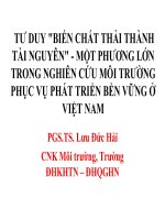 SLIDE THUYẾT TRÌNH   tư duy biến chất thải thành tài nguyên
