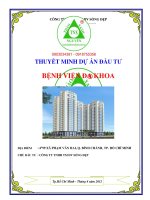 Thuyết minh dự án Bệnh viện đa khoa Huyện Bình Chánh TPHCM 0918755356