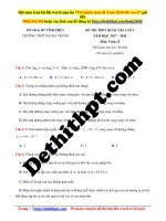 Đề thi thptqg 2018   THPT hai bà trưng – vĩnh phúc   lần 1   file word có lời giải chi tiết 