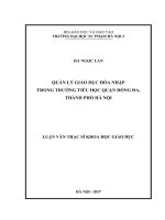 Quản lý giáo dục hòa nhập trong trường tiểu học quận đống đa, thành phố hà nội luận văn thạc sĩ khoa học giáo dục