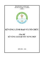Kỹ năng giải quyết xung đột