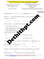 Đề thi thptqg 2018   THPT cổ loa – hà nội   lần 1   file word có lời giải chi tiết 