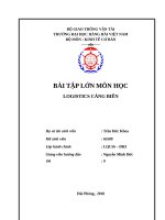 Bài tập lớn Logistics cảng biển