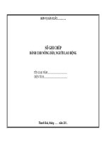 sổ ghi chép nấm sản xuất theo quy trình VietGAP