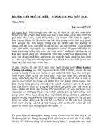 KHÁM PHÁ NHỮNG BIỂU TƯỢNG TRONG văn học 