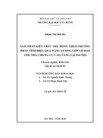 Giải pháp kiến trúc thụ động theo phương pháp tính hiệu quả năng lượng lớp vỏ bao che nhà chung cư cao tầng tại Hà Nội