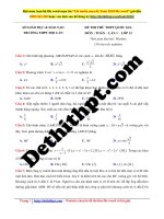 Đề thi thptqg 2018   THPT đội cấn – vĩnh phúc   lần 1   file word có lời giải chi tiết 