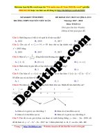 Đề thi thptqg 2018   THPT nguyễn viết xuân – vĩnh phúc   lần 1   file word có lời giải chi tiết 