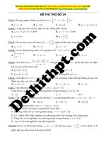 Đề 14   gv mẫn ngọc quang thi thử toán 2018 