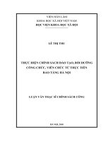 Thực hiện chính sách đào tạo, bồi dưỡng công chức, viên chức từ thực tiễn Bảo tàng Hà Nội