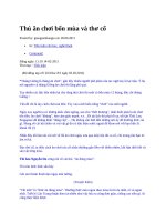 Thú ăn chơi bốn mùa và thơ 