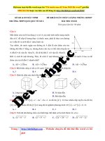 Đề thi thptqg 2018   THPT quế võ số 2   bắc ninh   lần 1   file word có lời giải chi tiết 