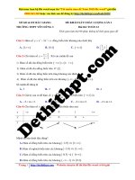 Đề thi thptqg 2018   THPT yên dũng 3 – bắc giang   lần 1   file word có lời giải chi tiết 