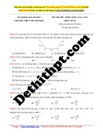 Đề thi thptqg 2018   THPT thanh miện – hải dương   lần 1   file word có lời giải chi tiết 