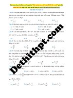 Đề thi thptqg 2018 toán thầy đặng việt đông đề THỬ sức số 11 