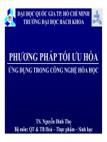 TỐI ƯU HÓA TRONG CÔNG NGHỆ HÓA HỌC