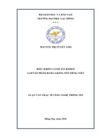 Điều khiển cánh tay robot gắp sản phẩm bằng giọng nói tiếng việt: luận văn thạc sĩ