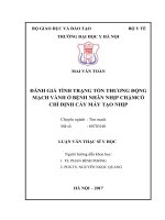 Đánh gía tình trạng tổn thương động mạch vành ở bệnh nhân nhịp chậm có chỉ định cấy máy tạo nhịp 