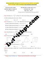 Đề thi thptqg 2018   THPT lý thái tổ – bắc ninh   lần 1   file word có lời giải chi tiết 