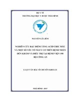 Nghiên cứu đặc điểm tăng acid uric máu và một số yếu tố liên quan trên bệnh nhân đến khám và điều trị tại bệnh viện 198 