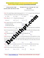 Đề thi thptqg 2018   chuyên bắc ninh   bắc ninh   lần 1   file word có lời giải chi tiết 