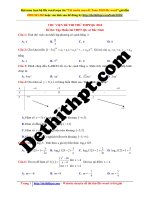 Đề thi thptqg 2018    đề thi tập huấn THPT QG sở bắc ninh   lần 1   file word có lời giải chi tiết 