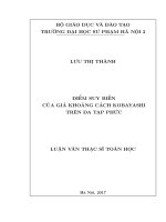 Điểm suy biến của giả khoảng cách kobayashi trên đa tạp phức