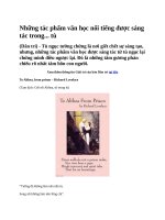 Những tác phẩm văn học nổi tiếng được sáng tác trong 