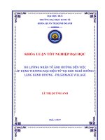Đo lường các nhân tố ảnh hưởng đến việc áp dụng TMĐT tại khu nghỉ dưỡng làng hành hương