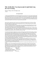 Một vài biểu hiện về sự sáng tạo ngôn từ nghệ thuật trong thơ văn tú xương 