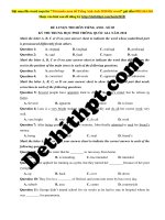 ĐỀ 05   gv kiều thị thắng   tuyensinh247 