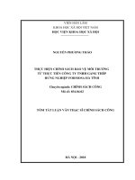Thực hiện chính sách bảo vệ môi trường từ thực tiễn công ty TNHH Gang thép Hưng nghiệp Formosa Hà Tĩnh