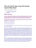 Nhà văn nguyên ngọc trong mắt nhà giáo nguyễn đăng 