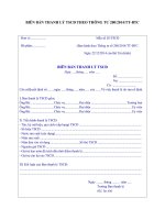 Bien ban thanh ly tai san co dinh theo thong tu 200