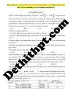 Đề 21   sinh học   thầy thịnh nam(bộ đề số 1) 