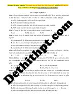 Đề 07   sinh học   thầy thịnh nam(bộ đề số 1) 