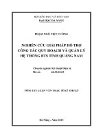 Nghiên cứu giải pháp hỗ trợ công tác quy hoạch và quản lý hệ thống BTS tỉnh quảng nam (tt) 