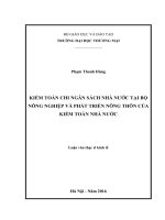Kiểm toán chi Ngân sách nhà nước tại Bộ Nông nghiệp và Phát triển nông thôn của Kiểm toán nhà nước_2