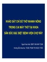 KHẢO SÁT CHỈ SỐ THỞ NHANH NÔNG TRONG CAI MÁY THỞ TẠI KHOA SĂN SÓC ĐẶC BIỆT BỆNH VIỆN CHỢ RẪY