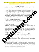 Đề 16   sinh học   thầy thịnh nam(bộ đề số 1) 