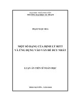 Một số dạng của Định lý Ritt và ứng dụng vào vấn đề duy nhất.PDF
