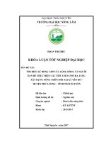 Tìm hiểu sự đóng góp của cộng đồng và người dân để thực hiện các tiêu chí cơ sở hạ tầng xây dựng nông thôn mới tại xã yên đổ   huyện phú lương   tỉnh thái nguyên 