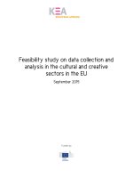 Fesibility study on data collection and analysis in the cultural creative sector in EU 