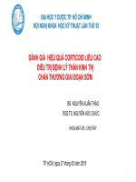 ĐÁNH GIÁ HIỆU QUẢ CORTICOID LIỀU CAO ĐIỀU TRỊ BỆNH LÝ THẦN KINH THỊ CHẤN THƯƠNG GIAI ĐOẠN SỚM