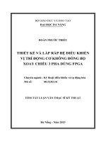Thiết kế và lắp ráp hệ điều khiển vị trí động cơ không đồng bộ xoay chiều 3 pha dùng FPGA (tt) 