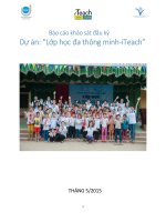 Báo cáo khảo sát đầu kỳ Dự án: “Lớp học đa thông minh-iTeach”