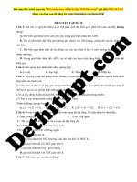 Đề 15   sinh học   thầy thịnh nam(bộ đề số 1) 