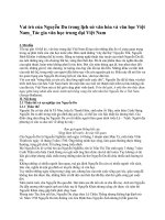 Vai trò của nguyễn du trong lịch sử văn hóa và văn học việt nam 